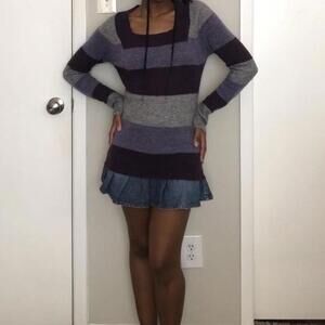 ✨SOLD✨ No Boundaries Y2K multi color purple striped sweater